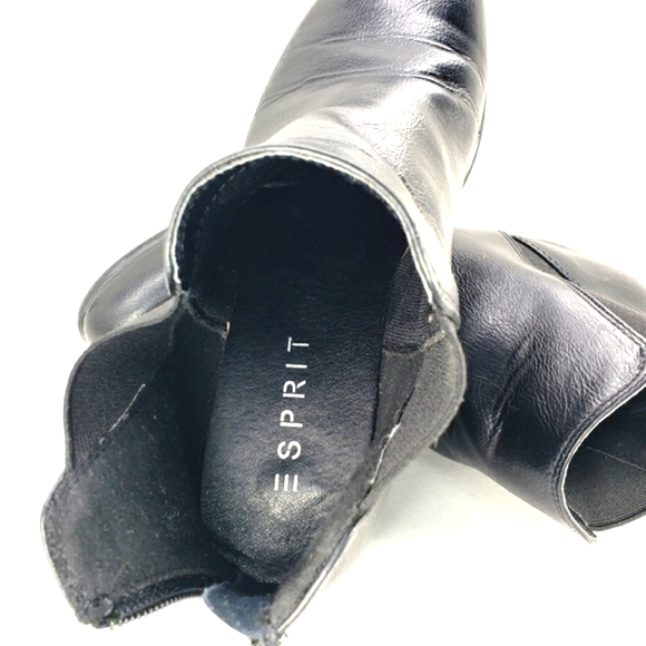 Espirit Triumphant Black Western Style, Almond Toe Bootie. Women's Size 8.5 M - Picture 10 of 11